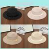 Paper Straw Beach Hat With Wide Brim And Adjustable Fit For Summer Vacation Sun Protection