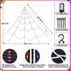 Praktische 8 Modi Halloween Spinnennetz Lichter Wasserdicht 250 LEDs LED Spinnennetz 5m Große Gruselige Riesenspinne Party