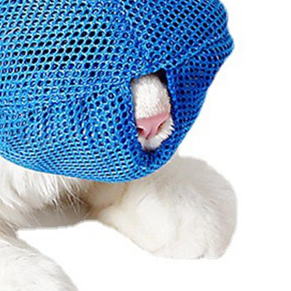 Adjustable Cat Muzzle Breathable Cat Muzzle Mask Practical Bite Resistance Muzzle Grooming
