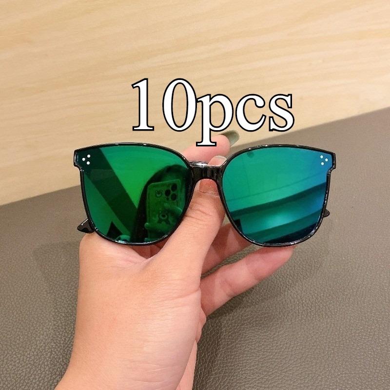 Classic UV400 Sunglasses for Kids Girls Colorful Mirror Metal Frame Eyewear Stylish Children Glasses