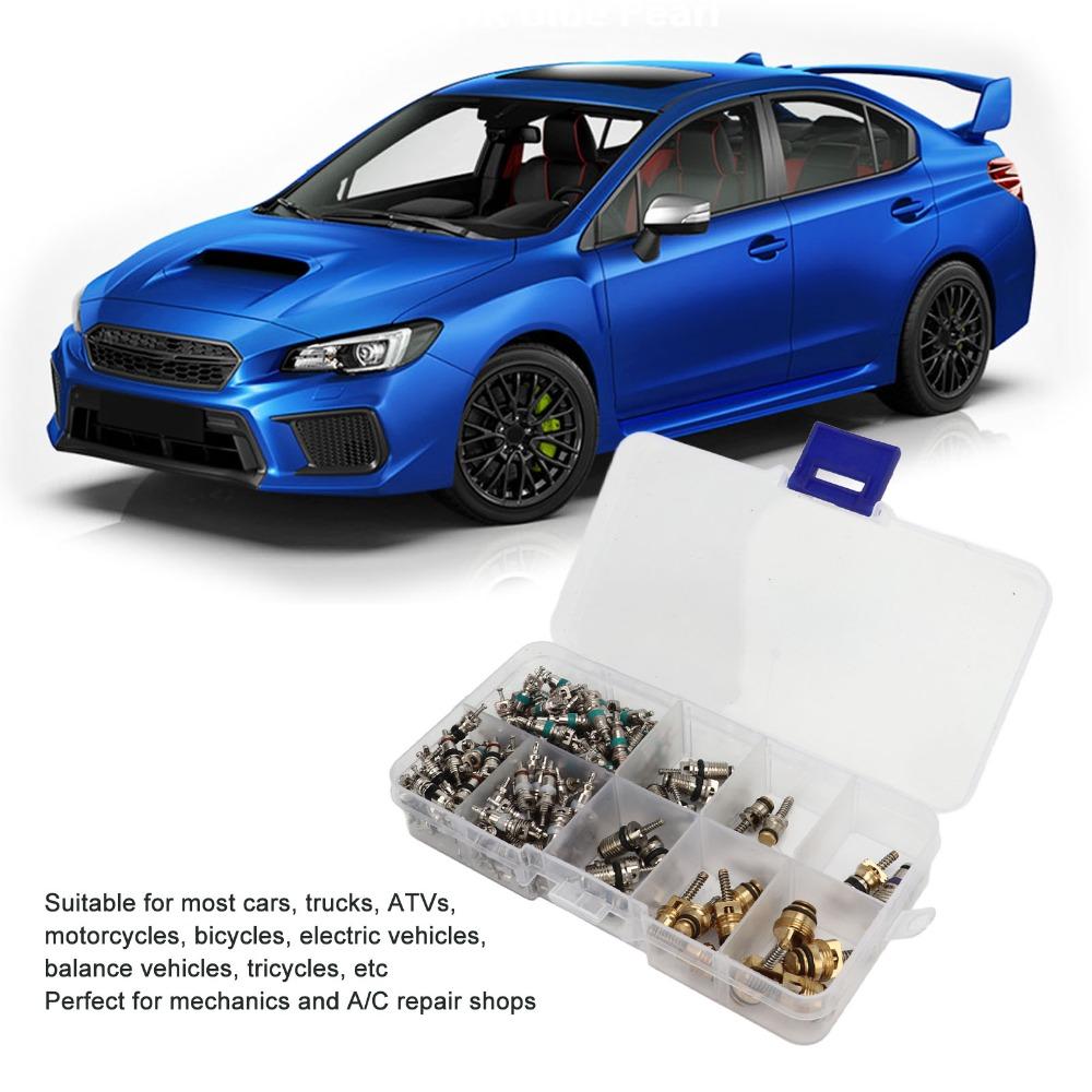 134PCS R134a Kit Car AC Valve Core Refrigeration Tire Valve Stem Cores  Maintenance Technician