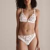 French Sexy Backless Lingerie Lace Ultra Thin Bra Set for Women Summer Triangle Soft Cup Mesh Breathable Brassiere and Thong Set