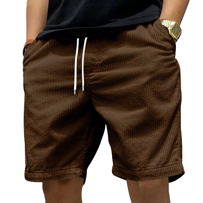 Sommer Herren Cord Jogginghose Casual Shorts Herren Strand Shorts Basketball Kurze Hose Einfarbig Label Sportswear Herren