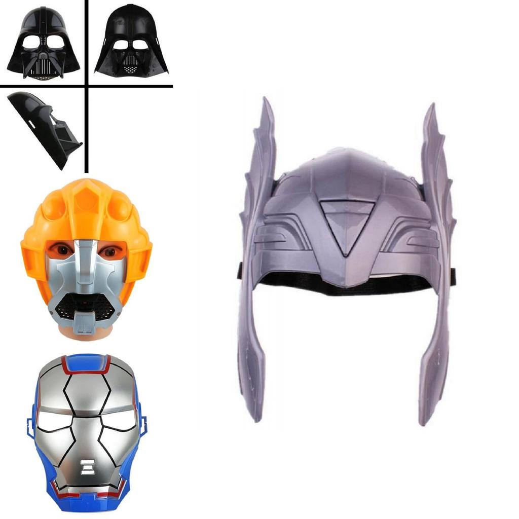 Plastic Thor Helmet Mask For Adult Unisex Halloween Masquerade Parties**