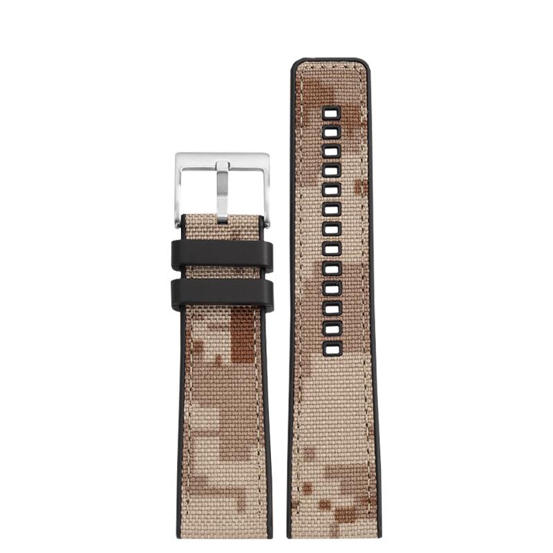 

22mm 24mm For Panerai Lumino PAM441 camouflage nylon silicone strap /111/616 Men s rubber-soled wristband 24mm