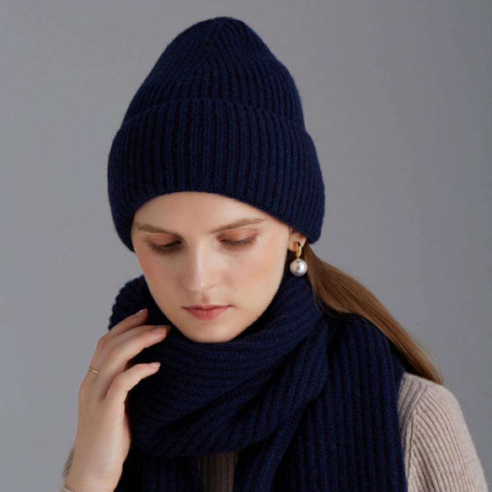 Lala Wool Knit Beanie 100 Wool Maiah0001 Grey