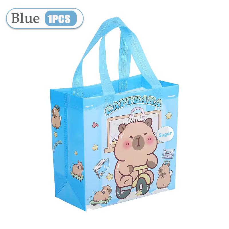 1-48PCS Cute Capybara Candy Gift Bag New Cute and Cute Kapibala Cartoon Gift Packaging Non Woven Waterproof Gift Tote Bag