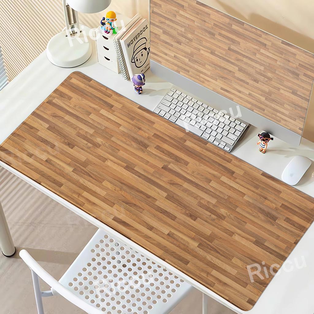 Large Mouse Pad Gaming Accessory XXL Wood Grain Texture Deskmat Non-Slip Base Computer Extended Mousepad Keyboard Laptop Micepad