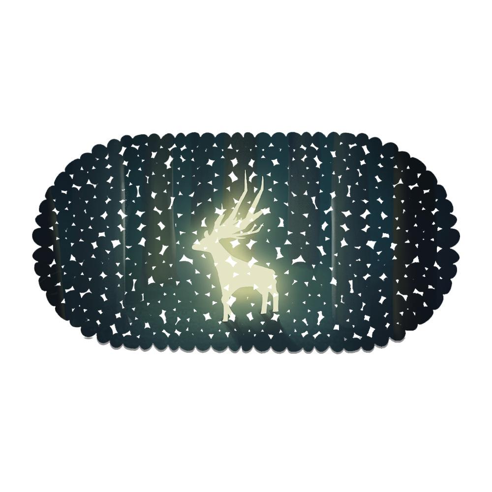 Light And Shadow Elk Picture Balcony Bathroom Mat Hydrophobic Non-Slip Door Mat Swimming Pool Public Places Non-Slip Floor Mat