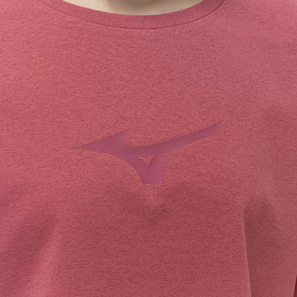 Mizuno Soft Dry Sports Mauve 32MAC815 Women's T-Shirt (Wide Silhouette), Moisture-Wicking, Quick-Drying, Pink,