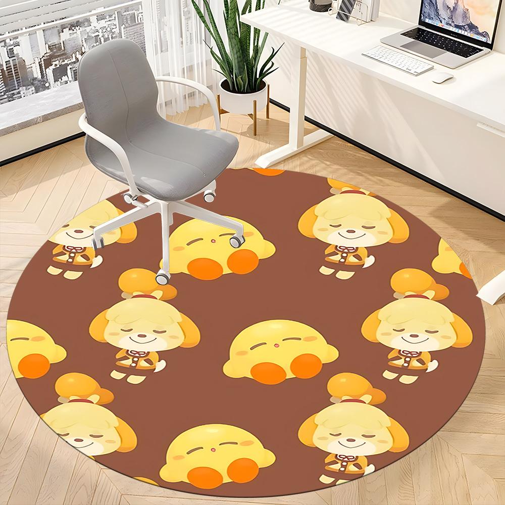1pc Animal Crossing Office Round Area Rug, Under Office Chairs Bedroom Living Room Home Decor a1016250