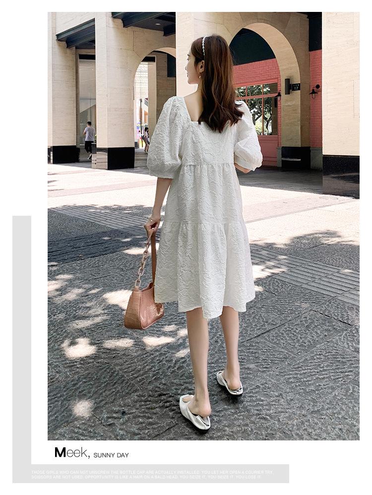 High-End Mid-Length Loose Maternity Dress - Short-Sleeved, Versatile, and Stylish for Summer and Spring