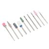 10 Pcs Nails Drill Bit Set Portable Remove Polishing Nail Glue Ceramic Nail Drill Bits for Women