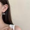 Elegant Sweet Bow Needle Back Stud Earrings for Women: Fashionable, Simple, and Versatile Hoop Style.