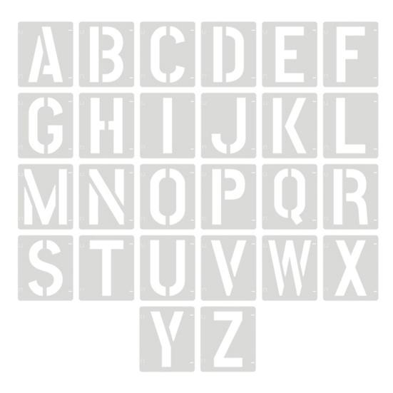 Letter Stencils And Numbers PET Reusable Templates for DIY Art Crafts 26 Letters 10 Numbers Comprehensive Stencil Set for Wood Signage Cake Decorating