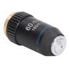 Achromatic Objective Brass 60X Microscope Lens for Biology Laboratory Interface 20.2mm