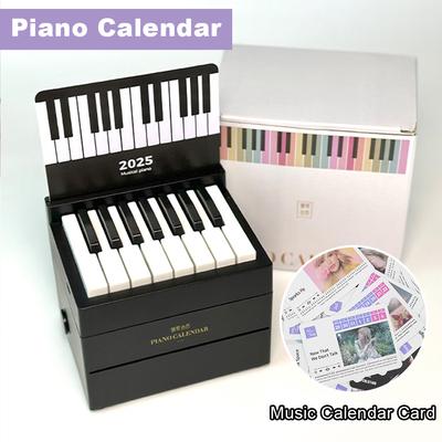 Taylor Piano Calendar 2025 Piano Desk Calendar Playable Mini Piano Calendar Music Sheets Toy Desktop Ornaments Gifts for Fans