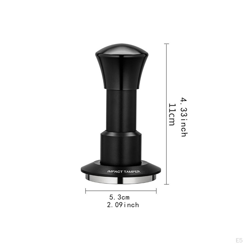 Adjustable Stainless Steel Coffee Tamper with Spring Mechanism, Ideal for Office and Camping