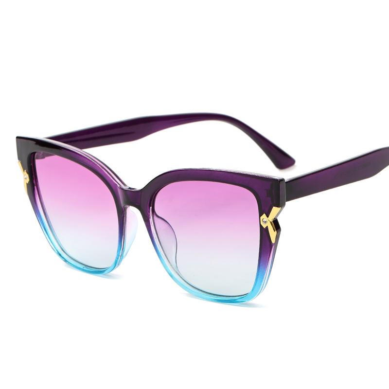 New Square Large Frame Sunglasses Women Fashion Gradient Aviator Sunglasses Retro Leopard Print Glasses UV400 Driving Sunglasses