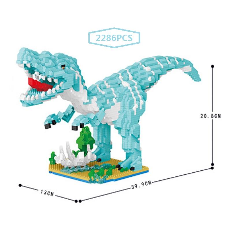 Mini Blocks Dinosaur Collection Building Bricks Tyrannosaurus Jurassic Park Velociraptor Kids Toy For Children Gift Boy Present