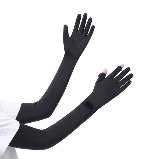 UV Protection Long Summer Driving Palm Wrist Gloves Full Finger Gloves Anti-Slip Watch
