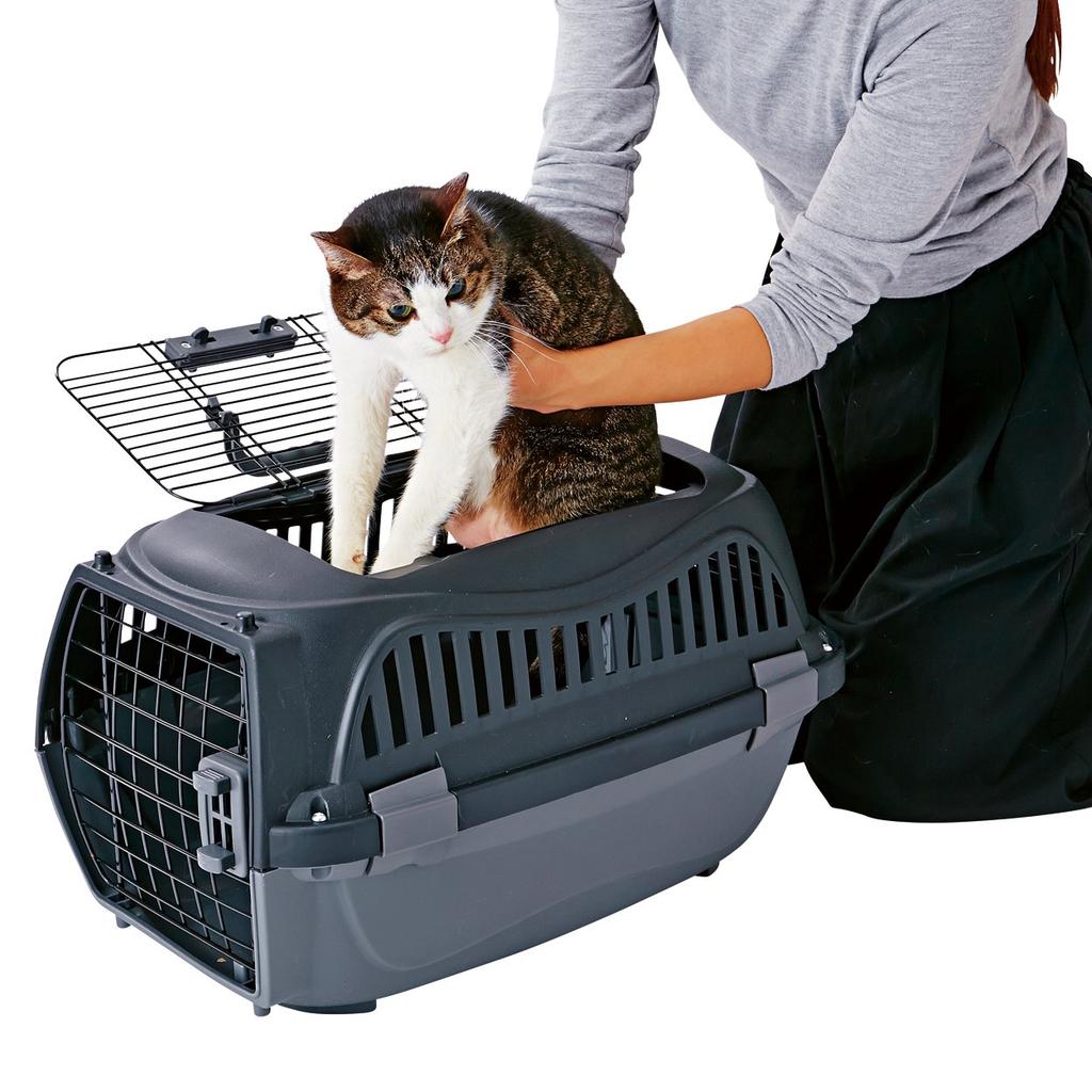 Petio Smile Pet Size M 2-door Carrier, Black,
