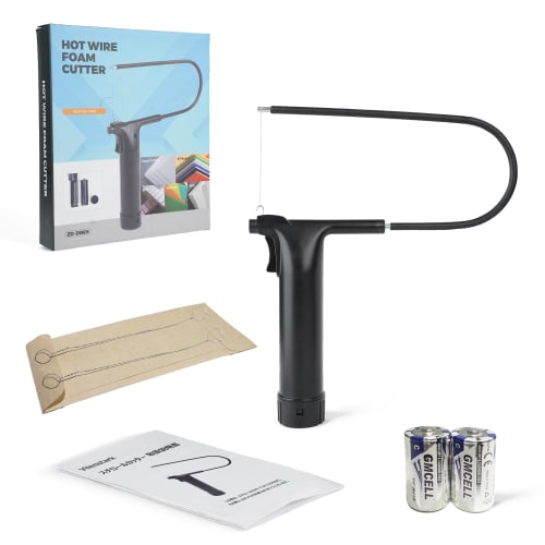 Vilenstark Styrofoam Cutter, Battery-Operated, 0.3mm Ultra-Fine Heater Wire, Easy Curving, Includes 2 Replacement Heater Wires, Lightweight 110g Desig