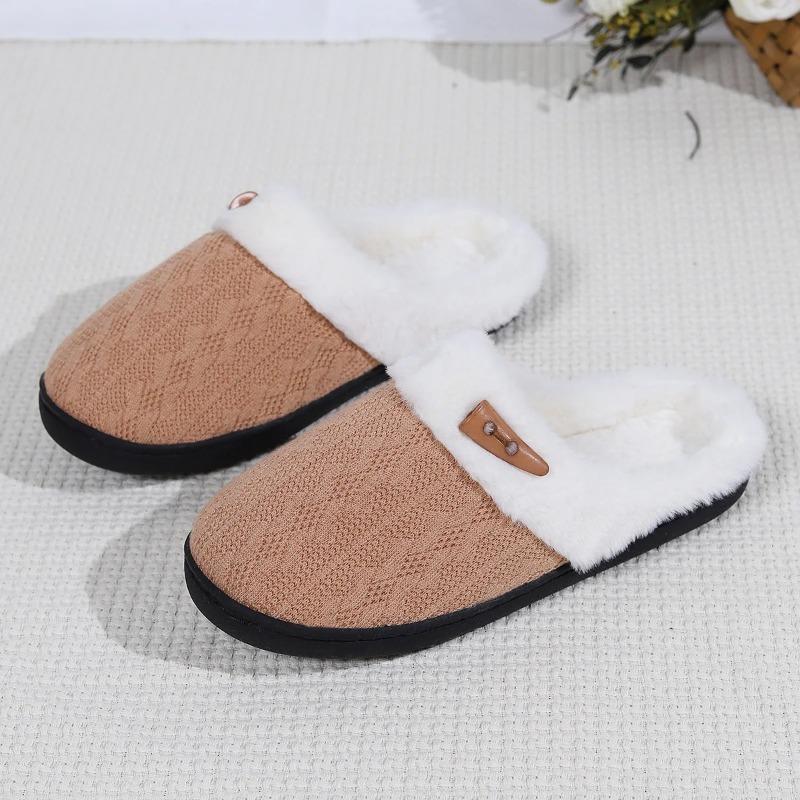 Winter Warm Slipper Women Fluffy Fur Plush Indoor Lazy Female Thermal Furry Home House Fuzzy Shoe Flat Flip Flop Male Men Ladies