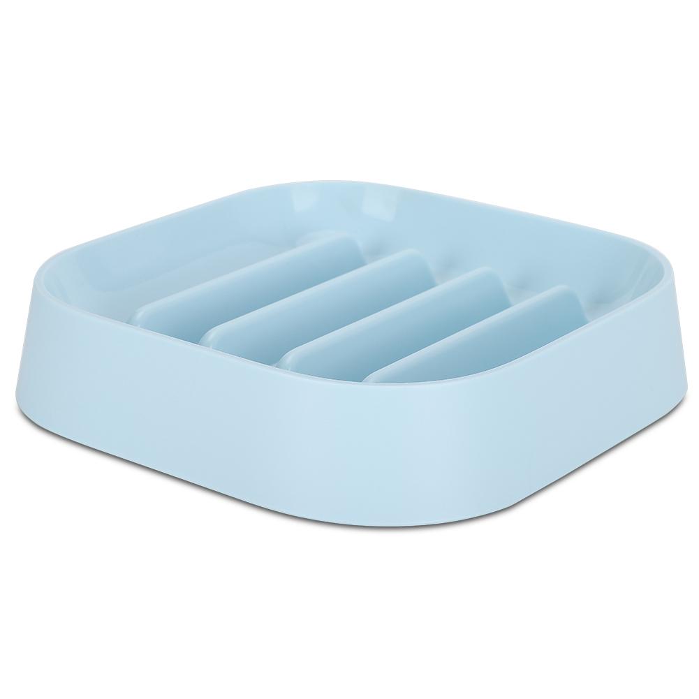 Food Grade Plastic   Shape Pet Slow Food Anti Choking Feeding Bowl Supplies with Bottom Anti-Skid Pad for Cats Dogs(Blue )