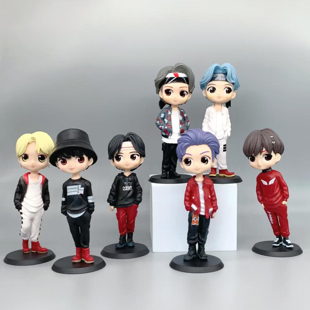 Figure Set, 7PCS 14cm PVC Idol Dolls, Cute Collectible Figurines For Fans, Desktop Decoration & Gift
