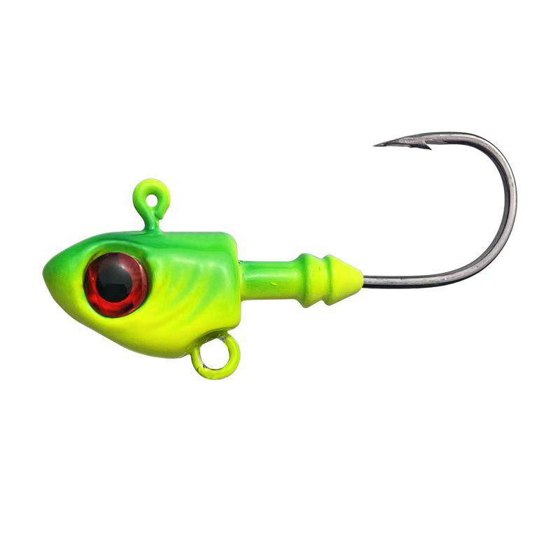 Luminous Fish-Shaped Jig Head with Spinner Blade 3.5-33g, Blood Groove Hook for Bass & Perch, Multi-Layer Soft Bionic Bait