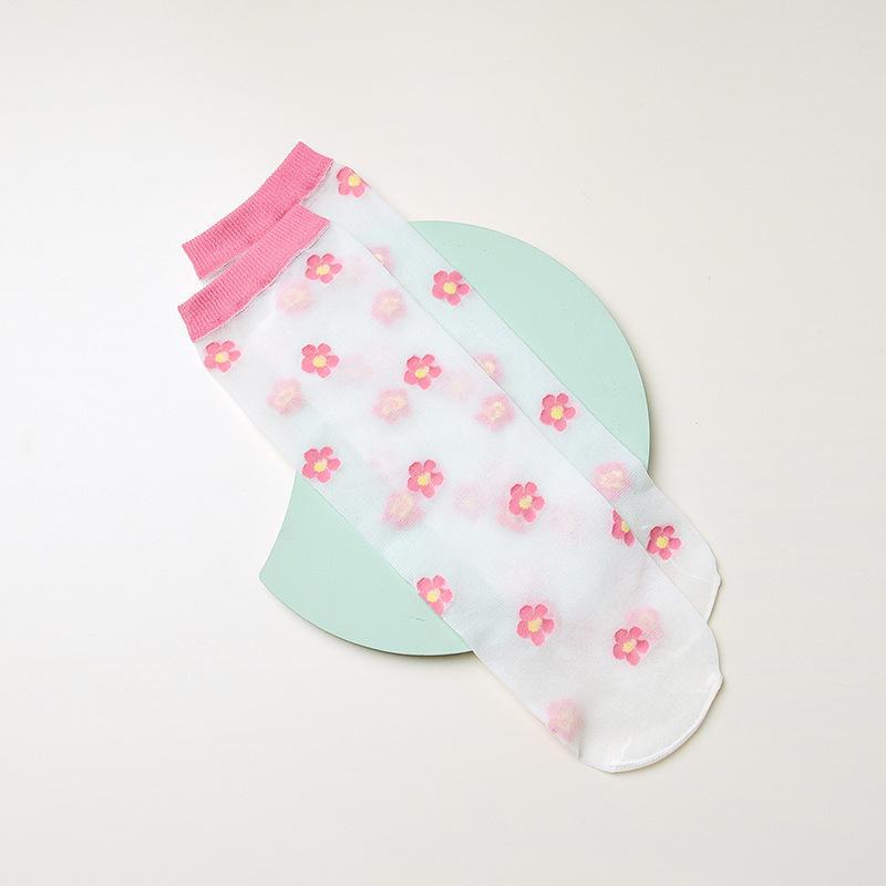 Children's Spring/Summer Thin Mid-Tube Socks – Breathable, Sweat-Absorbent, Anti-Mosquito Stockings for Girls