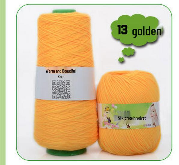 Filato di Cotone al Latte con Proteine della Seta per Maglieria e Uncinetto per Sciarpa per Neonato