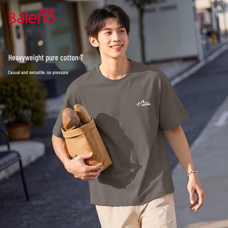 Baleno Men s Heavyweight Cotton Climbing Peak Graphic T-Shirt L
