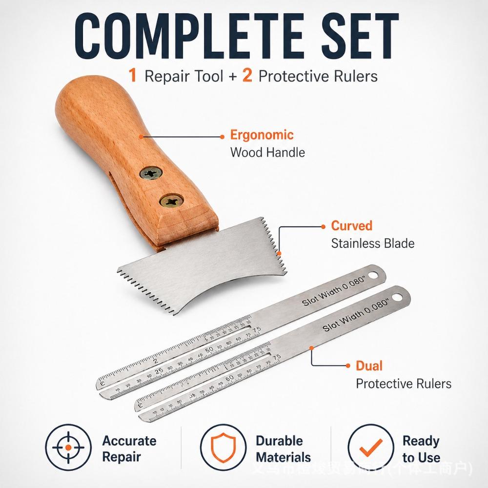 Sawtooth Design Fret Groove Repair Tool Silver Guitar Luthier Tool Kit  For Guitar Repair