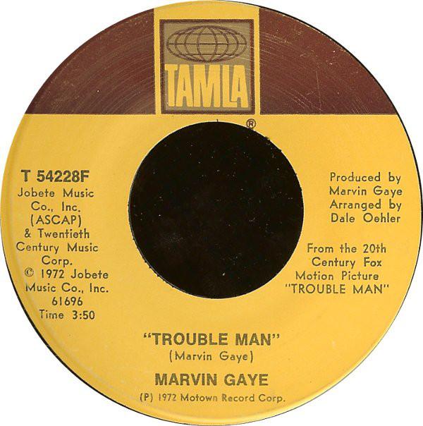 

7-дюймова платівка MARVIN GAYE - Trouble Man T54228F Tamla 1972 US Soul/Funk Вживана