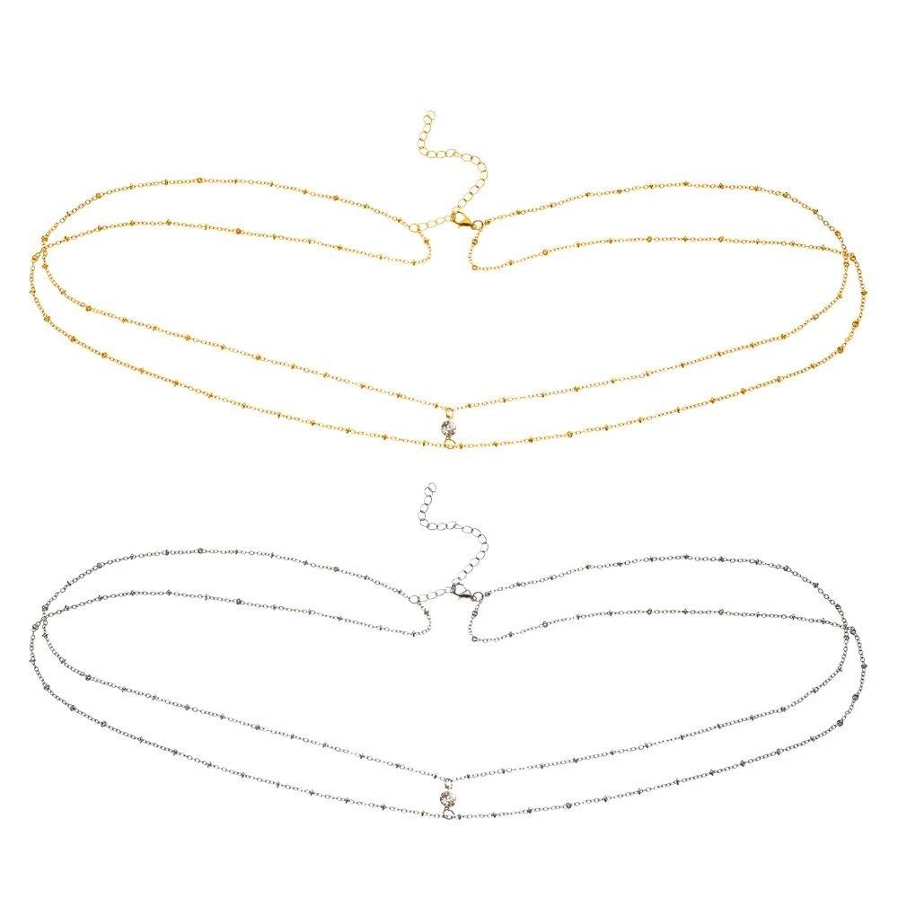 New summer fashion sexy hip waist chain rhinestone bead waist chain beach chain waist chain