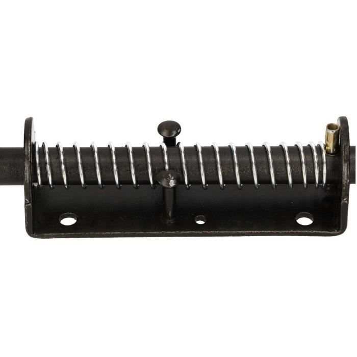 Verrou de porte avec ressort KOTARBAU Verrou de porte en acier, résistant aux intempéries, poignée en bois laqué, 480 mm