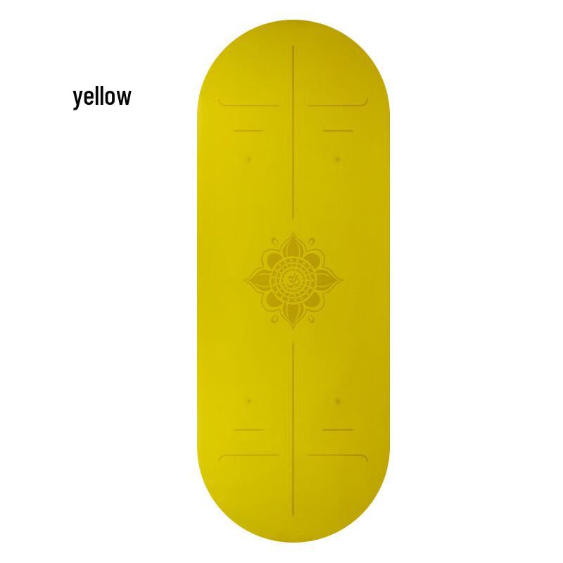 Овальный коврик для йоги Longchan из ПУ с линиями выравнивания