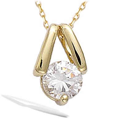 [N5354] - Gold Plated Pendant 'Câlin' White Gold - 14x7 Mm