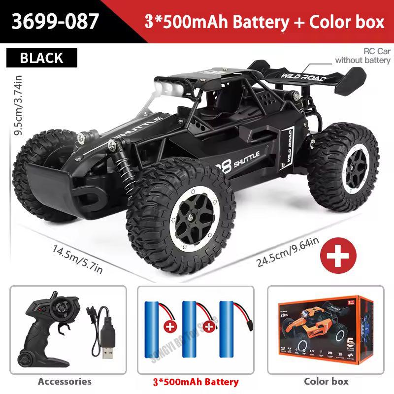RC Car RC Drift Racing 1:16 Full Proportion Vehicle Off Road Alloy 2.4G Radio High-Speed Trucks With LED Light Climbing Gift Toy
