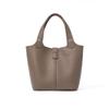 Genuine Leather Vegetable Basket Women's Bag First-layer TC Grain Cowhide Portable Bucket High-end Niche Single-shoulder Cross-slung