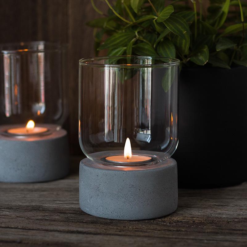 European-Style Aromatherapy Glass Lantern Candle Holder