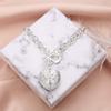 Bracciale Moda Personalità Bracciale Chiave Set Diamanti Bracciale Cuore Pesco Bracciale Femminile