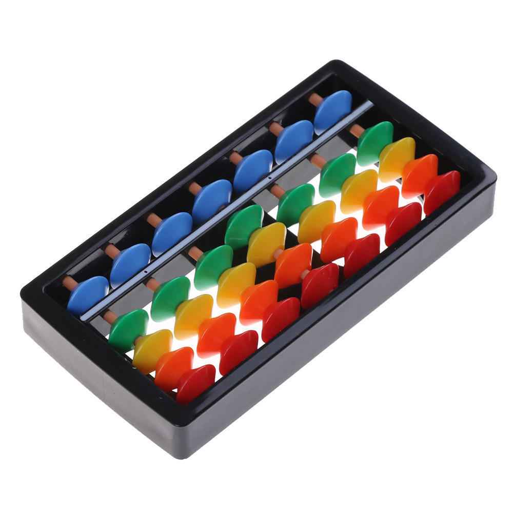 Mini Plastic Abacus Arithmetic 7 Digits Kids Maths Abacus Educational Toys