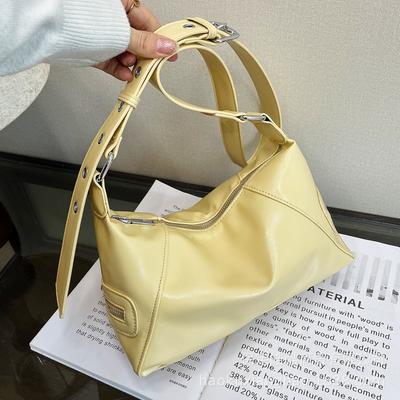 Niche Design Bag Women's 2025 New Fashion Retro Soft Leather Underarm Bag Large Capacity Commuter Shoulder Messenger Bag