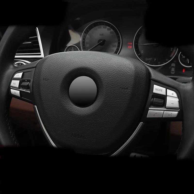 For BMW 1/2/3/4/5/7 series X1 X3 X5 F10 F20 F30 F34 F25 E70 Car Styling Steering Wheel Button Cover Trim Sticker Accessories