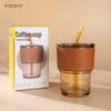 MOM Portable Lidded Glass Straw Cup Set (2-Pack)