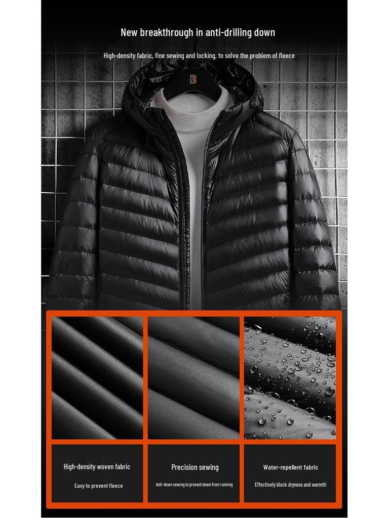 Herren Koreanischer Stil Leichte Kapuzen-Baumwolljacke - Jugend Kurz Übergröße Oberbekleidung