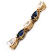 Les Trésors De Lily [E9738] - White Sapphire 'Charmes' Gold Plated Pendant